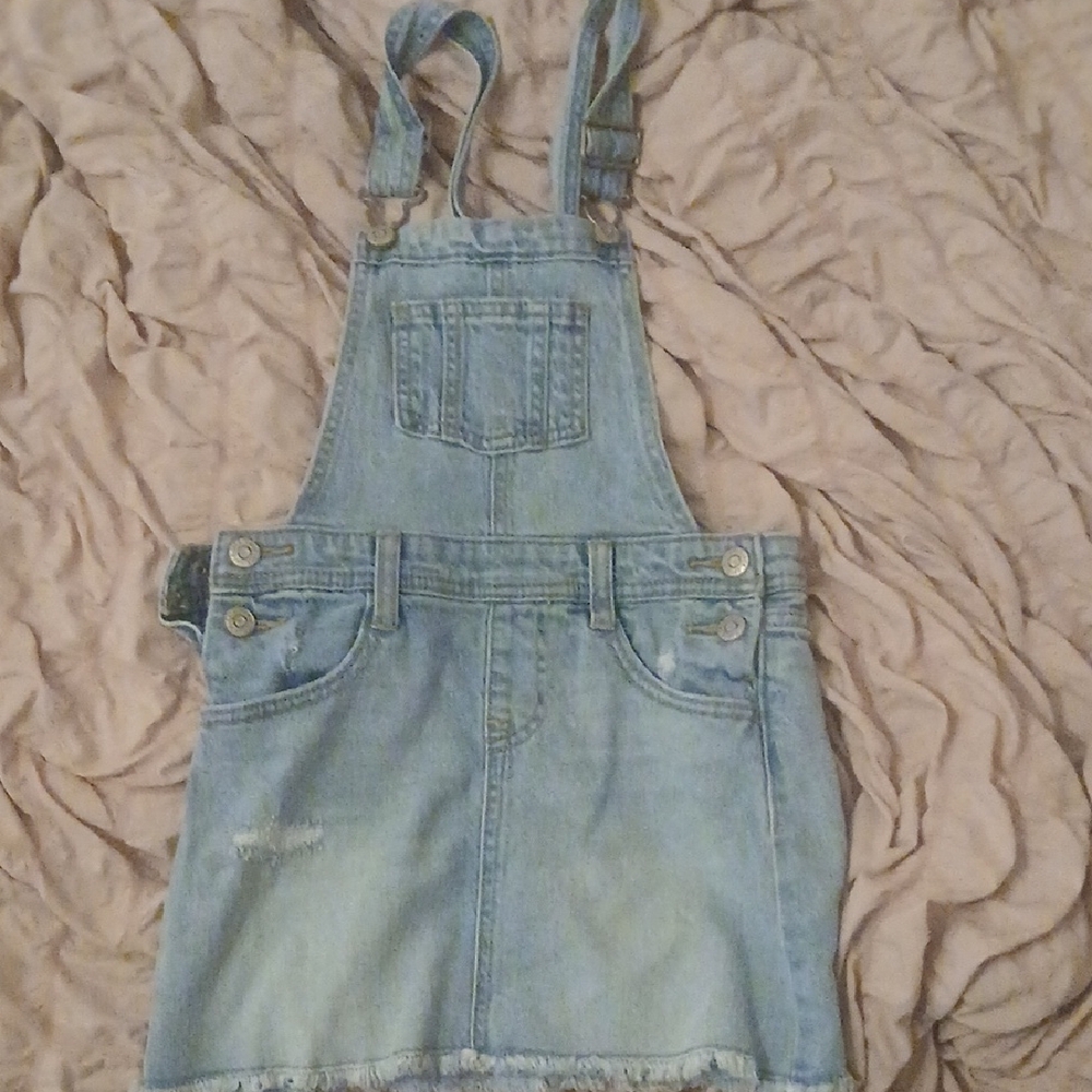 Light Blue Denim Bib Overall Dress